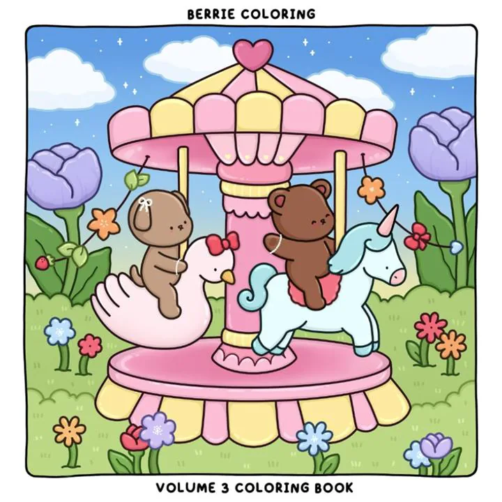 Couverture du cahier Berrie Coloring Volume 3 avec animaux mignons