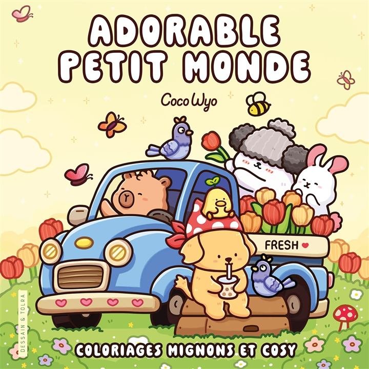 Coco Wyo Adorable petit monde coloring book cover